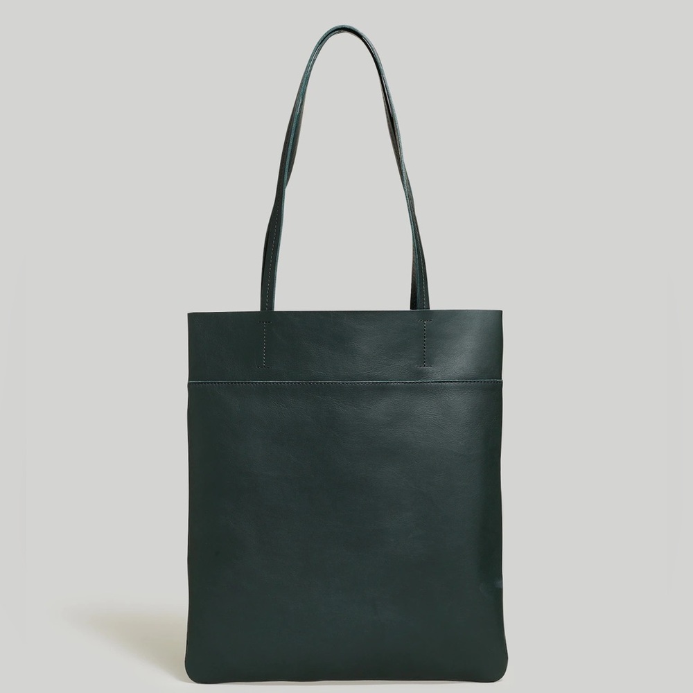 NWT Madewell The Magazine Ancient Forest Leather Tote Bag